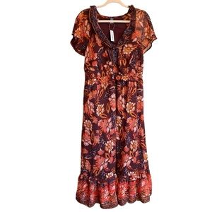 Old Navy Mid Waist Defined Midi Dress-Maternity-Size XL